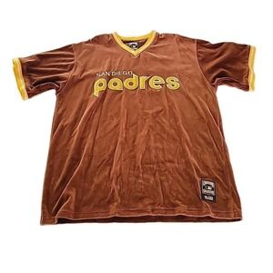 Vintage San Diego Padres Velour Jersey Cooperstown 1978 All Star Patch XL